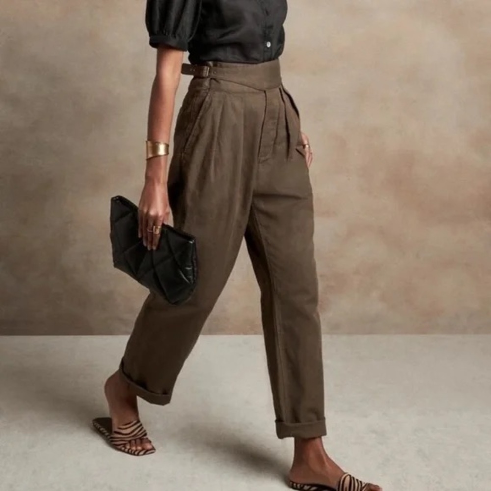 BANANA REPUBLIC CARGO HERITAGE EXPLORER POTTING SOIL PLEATED PANTS VINTAGE